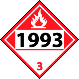 Dot Four Digit 1993 Placard Sign, Adhesive Backed Vinyl