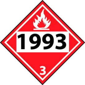 Dot Four Digit 1993 Placard Sign, Pressure Sensitive Vinyl