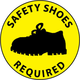 Walk On Floor Sign - Safety Shoes Required
