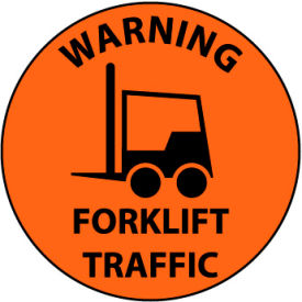 Walk On Floor Sign - Warning Forklift Traffic