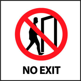Graphic Safety Labels - No Exit