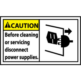 Graphic Machine Labels - Caution Before Cleaning Or Servicing Disconnect Power