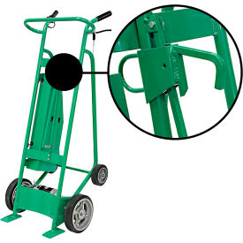 Powered Drum Truck, Locking Cover Chime Hook, Solid Rubber Wheels, 800 lb. Cap.