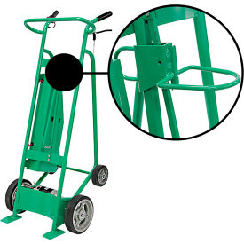 4-Wheel Powered Drum Truck, Plastic Chime Hook, Solid Rubber Wheels, 800 lb. Cap.