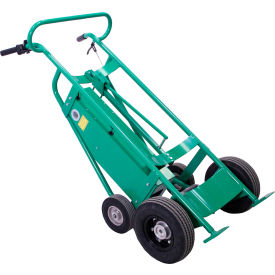 4-Wheel Powered Drum Truck, Standard Chime Hook, Pneumatic Wheels, 800 lb. Cap.