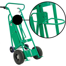 4-Wheel Powered Drum Truck, Plastic Chime Hook, Pneumatic Wheels, 800 lb. Cap.