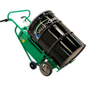4-Wheel Powered Drum Truck, Standard Chime Hook, Solid Rubber Wheels, 800 lb. Cap