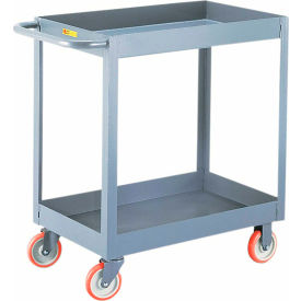 Shelf Truck with 2 Shelves, 1200 lb Capacity, 48"L x 24"W x 35"H, Gray