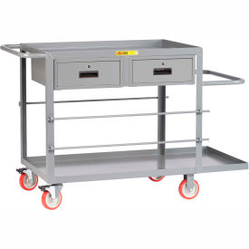 Wire Reel Electrician's Cart, 24"x48", 2 Drawers