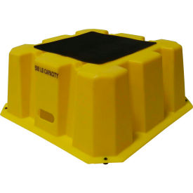 1 Step Nestable Plastic Step Stand - Yellow 25"W x 25"D x 10-1/2"H