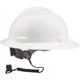 Squids 3158 Coil Hard Hat Lanyard with Clamp, Black, 13"