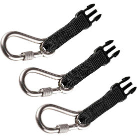 Squids 3025 Accessory Pack Retractables - SS Carabiners, Standard, Black