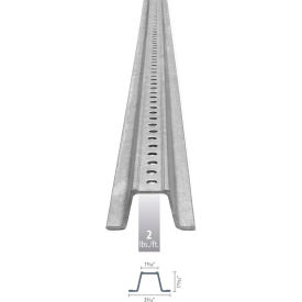 U-Channel Sign Post, 6'L, 2 lbs./ft., Galvanized with Holes Top to Bottom