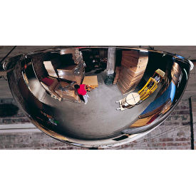 Full Dome Steel Mirror, Indoor, 24" Dia., 360° Viewing Angle