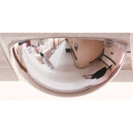 Full Dome T-Bar Acrylic Mirror, Indoor, 24" Dia. W/2'x2' Panel, 360° Viewing Angle