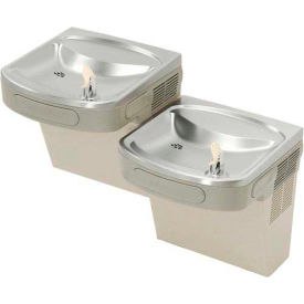 ADA Barrier Free Drinking Fountain, Light Gray Granite, 2 Station, Reversible, EZSTL8LC