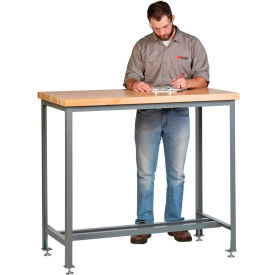Workbench w/ Maple Square Edge Top, 48"W x 30"D, Gray