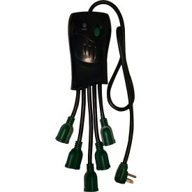 5 Outlet Surge Protector - 3 Ft Cord - Black