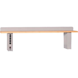 Adjustable Riser W/ Maple Square Edge, 60"W x 15"D, Gray
