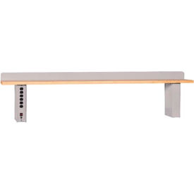 Adjustable Riser W/ Maple Square Edge, 72"W x 15"D, Gray