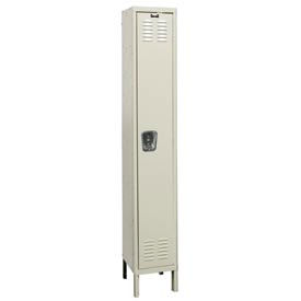 1-Tier 1 Door Corrosion Resistant Locker, 12"W x 12"D x 78"H, Tan, Assembled