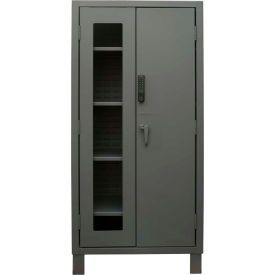 HD Access Control Cabinet with Electronic Lock, 14 Gauge, 24"W x 36"D x 78"H, Gray