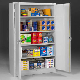 Jumbo Heavy Duty Storage Cabinet, 20 Gauge, 48"W x 24"D x 78"H, Light Gray