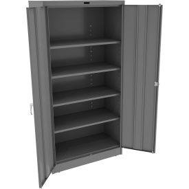 Expanded Deluxe Heavy Duty Storage Cabinet, 22 Gauge, 36"W x 18"D x 72"H, Gray