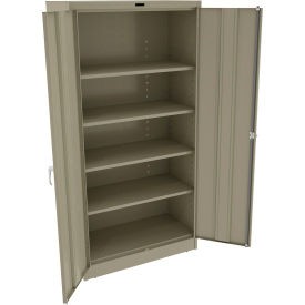 Expanded Deluxe Heavy Duty Storage Cabinet, 22 Gauge, 36"W x 18"D x 72"H, Sand