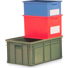 Stacking Transport Container, 12-5/16"L x 8-5/16"W x 5-13/16"H, Green, Polyethylene