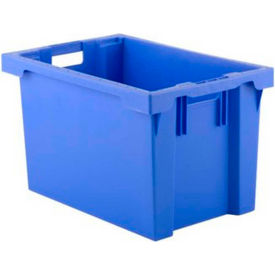 Stack & Nest Tote, 24"L x 16"W x 14"H, Blue, Polypropylene