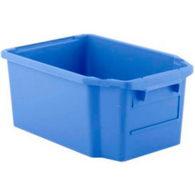 Stack & Nest Tote, 24"L x 16"W x 10"H, Blue, Polypropylene