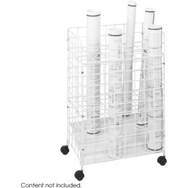 Wire File Roll Storage with 24 Compartment, 21"W, White