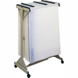 Adjustable Mobile Rack, 43-3/4"W x 20-1/2"D x 51"H, Brown