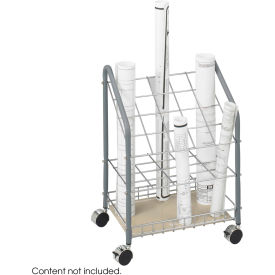 Tubular Steel Wire File Roll Storage with 20 Compartments, 18-1/4"W, Gray