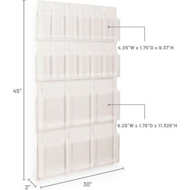 Clear 6 Magazine and 12 Pamphlet Display