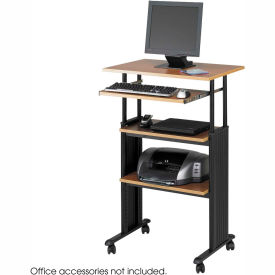Muv Stand-up Adjustable Height Workstation - Medium Oak
