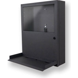 PC Defender Computer & Monitor Enclosure, 24"W x 6-1/2"D x 30"H, Black