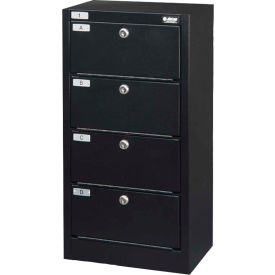 Datum Argos Pistol Safe - 6 Tier 12"W x 8"D x 23"H, 12 Pistol Cap. Key Lock, Sand