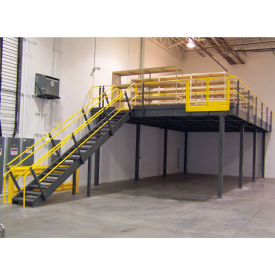 Industrial Steel Mezzanine, 16'W x 11'D x 8'H Clearance