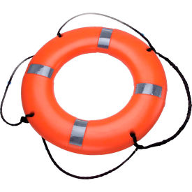 Life Ring w/Tape, USCG/TC, Orange, 24"