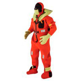 Commercial Immersion Suit, USCG/SOLAS/MED, Red/Yellow, Adult/Universal