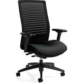 Global™ Office Chair with Weight Sensing Tilt - Fabric - High Back - Black