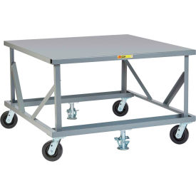 Fixed Height Mobile Pallet Stand - 48 x 48 Solid Deck