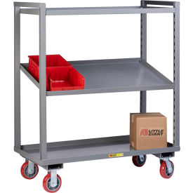 Shelf Truck w/2 Shelves, 3600 lb. Capacity, 60"L x 24"W x 57"H, Gray