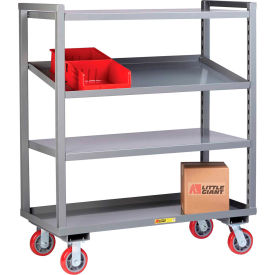 Shelf Truck w/3 Shelves, 3600 lb. Capacity, 60"L x 24"W x 57"H, Gray