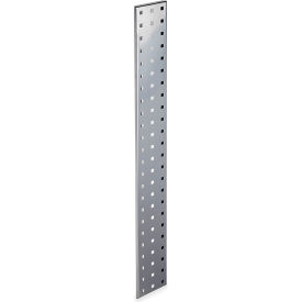 36" x 4.5" Silver Epoxy, 18 Gauge Steel Square Hole Pegboard Strip