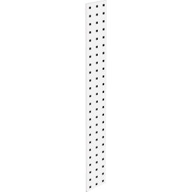 36" x 4.5" White Epoxy, 18 Gauge Steel Square Hole Pegboard Strip