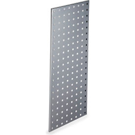 Square Hole Pegboard Strip, 30"Wx12"H, Silver Epoxy