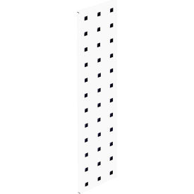 Square Hole Pegboard Strip, 18"Wx4.5"H, White Epoxy